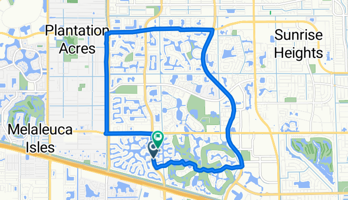 S Old Nob Hill Rd, Plantation to 10151 SW Third St, Plantation