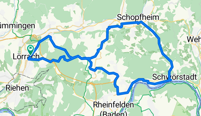 Lörrach-Schopfheim-Rheinfelden_50km