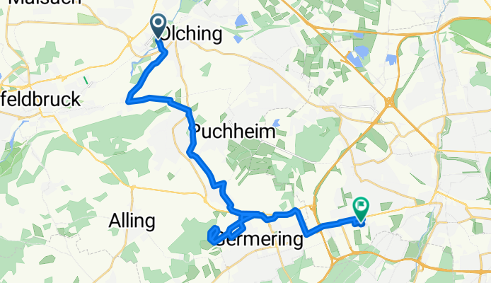 Schloßstraße 81, Olching nach Papinstraße 47B, München