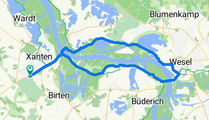 Xanten Fichtenweg - Wesel - Fähre - zurück :)