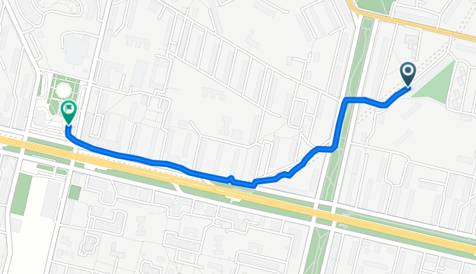 От Есенинский бульвар, 1/26к3, Москва до Зеленодольская улица, 38, Москва