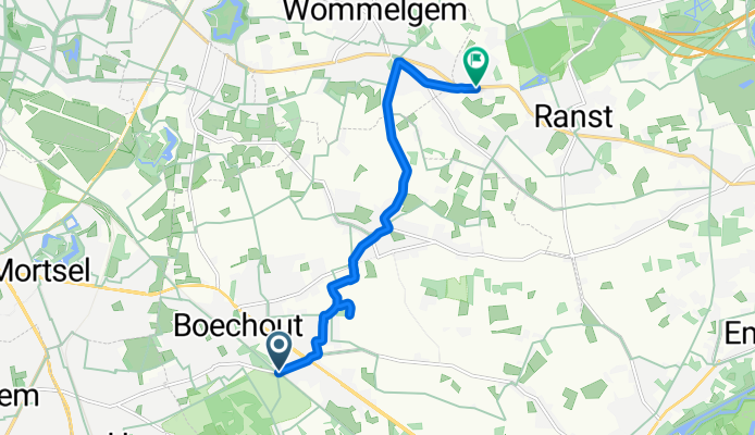 Alexander Franckstraat 9, Boechout naar N116 101, Ranst