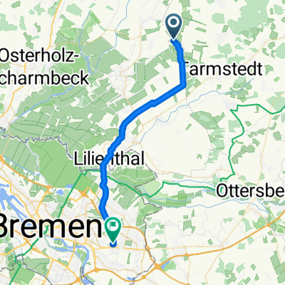 Am Schiffgraben, Worpswede nach Mercedes-Benz Werk Tor 7, Bremen