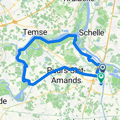 50km rondrit met fiets/step van Willebroek-Wintam-Temse-Mariekerke-Puurs
