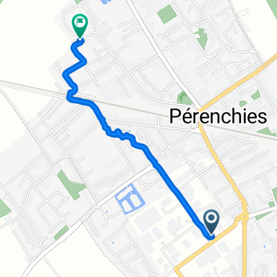 De Rue du Bois 6, Pérenchies à Chemin du Moulin 31, Pérenchies