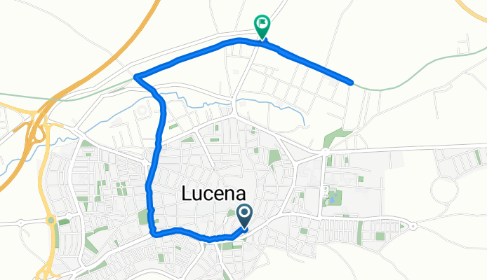 Calle Santa Marta Baja, 26, Lucena to Carretera de Cabra, Lucena