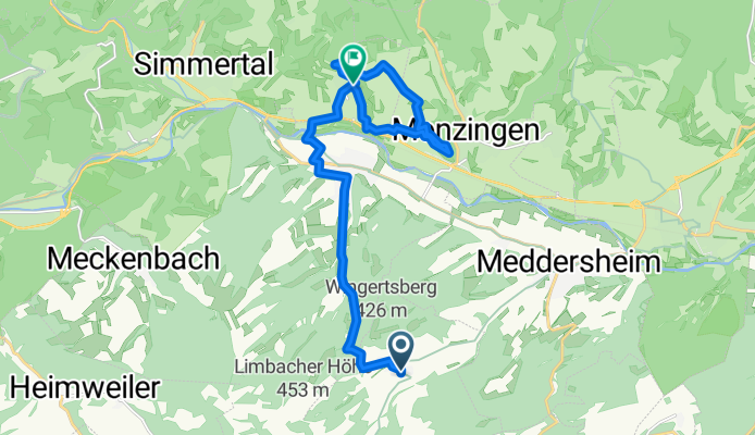Bärweilerweg 14, Kirschroth nach Im Lindenflur 1, Weiler bei Monzingen