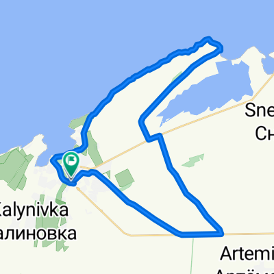 От Полевая улица, Черноморское до Виноградная улица, Черноморское