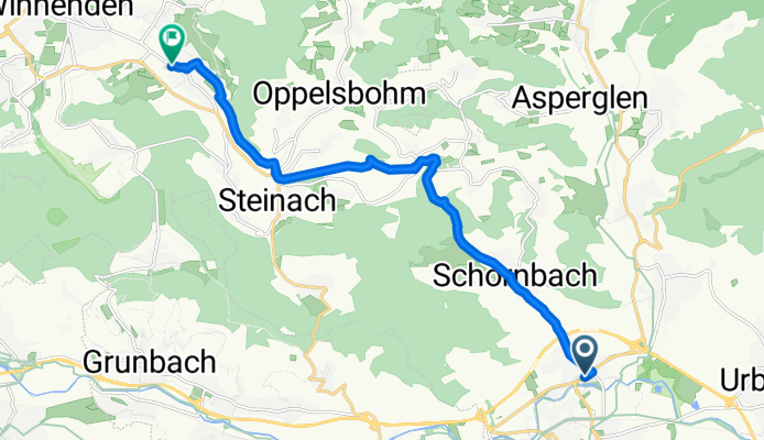 Welzheimer Straße 26, Schorndorf nach Bildstraße 3, Winnenden