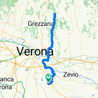 Da Piazza Alcide De Gasperi 4, Raldon a Via Carlo Ederle 23, Raldon
