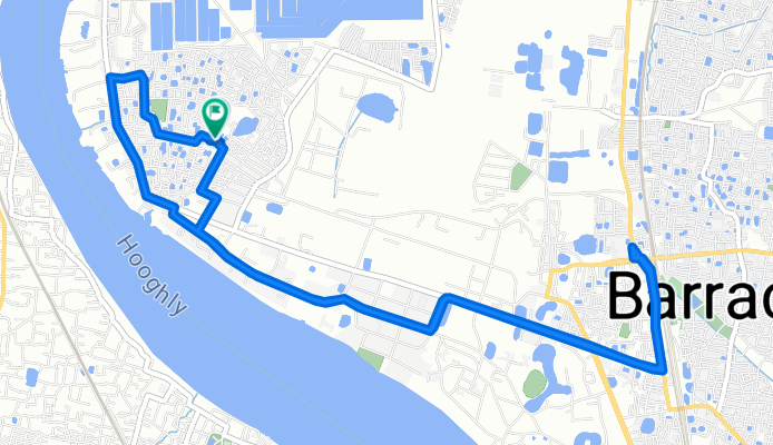 Unnamed Road, Barrackpore to Unnamed Road, Barrackpore