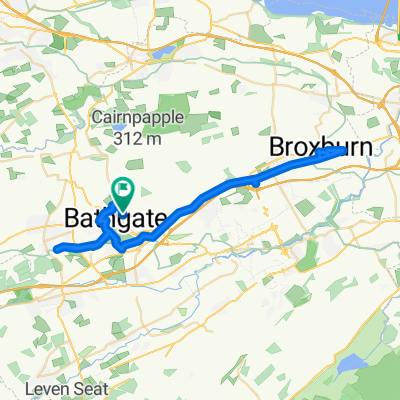 Athol Terrace to Asda Armadale to East Mains Broxburn to Athol Terrace 24/4/21