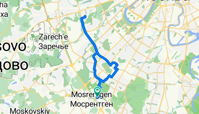 От улица Генерала Тюленева, 7 к1 с3, Москва до улица Генерала Тюленева, 7 к1 с3, Москва