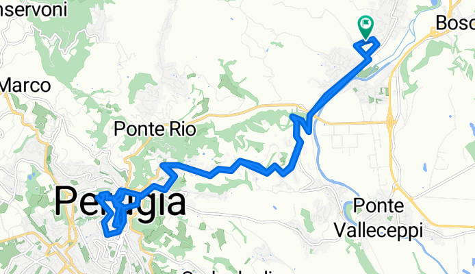 Da Via Euridice 19, Perugia a Via Euridice 15, Perugia