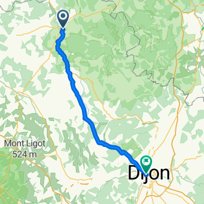 De 2 Impasse des Capucins, Châtillon-sur-Seine à 23 Cour de la Gare, Dijon