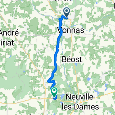 De 451A Route de Mâcon, Vonnas à D64, Neuville-les-Dames