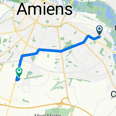 De 39 Rue de Berne, Amiens à 42–50 Avenue de Grèce, Amiens