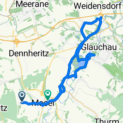Bachweg 66, Zwickau nach Schlunziger Straße 8, Zwickau