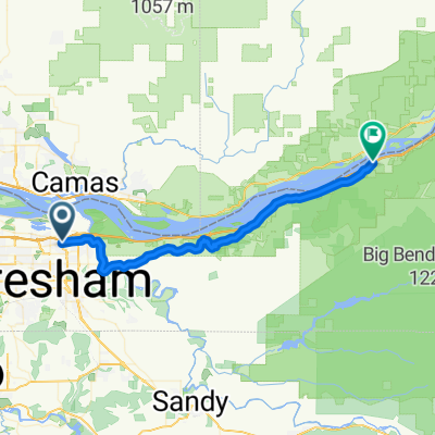 NE Halsey &amp; 238 to I-84 via Historic Columbia River Highway