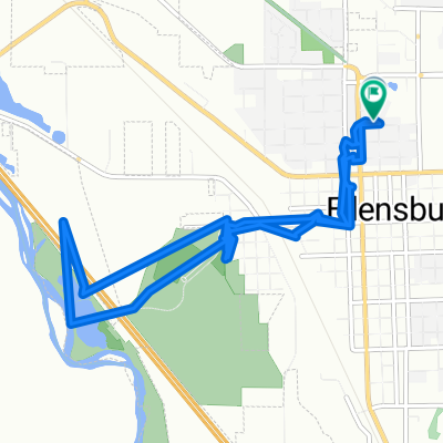 North B Street 1105, Ellensburg to West 11th Avenue 101, Ellensburg