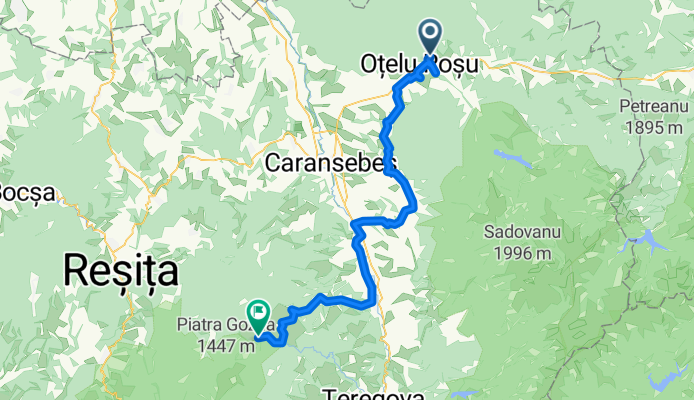 Otelul Rosu - Turnu Ruleni - Bolvasnita - Slatina Timis - Brebu Nou - Garana