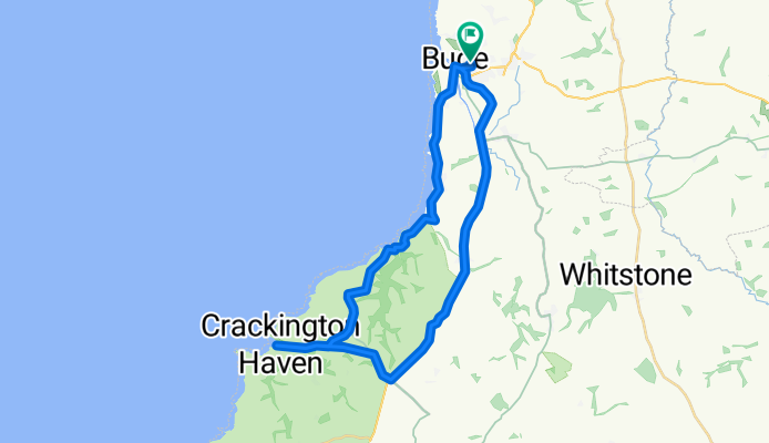 Bude to Crackington Haven coastal (hilly) and back via main road (flat)