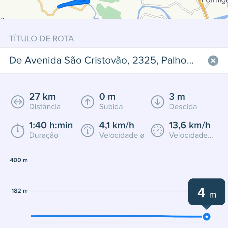 De Avenida São Cristovão, 2325, Palhoça a Rua Caetano de Medeiros, 236, Palhoça