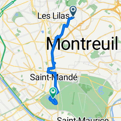 De 154 Rue de la République, Romainville à Route des Îles, Paris