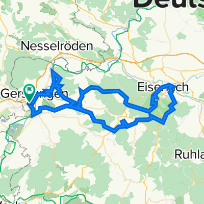 U-Herda-Unterellen-Vachaer Stein-Wartburg-Eisenach-Weinstraße-Hohe Sonne-Unkeroda-Marksuhler Kopf-Sallmannshäuser Rennsteig-Böller-Gerstungen-Untersuhl