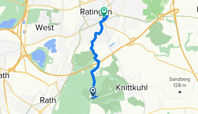 Bauenhäuser Weg 100, Düsseldorf nach Poststraße 18, Ratingen
