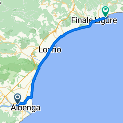 De Via Noberasco 1, Albenga à Via Aurelia, Finale Ligure