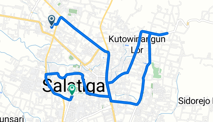 Jalan Kauman 10, Kecamatan Sidorejo to Jalan Brigjen Sudiarto 12b, Kecamatan Sidomukti