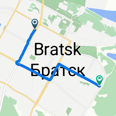 От улица Мира 43, Братск до улица Советская 34, Братск