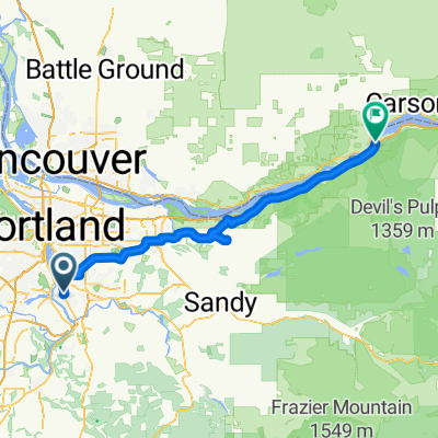 14700 SE McLoughlin Blvd, Portland to 504 Wa Na Pa St, Cascade Locks