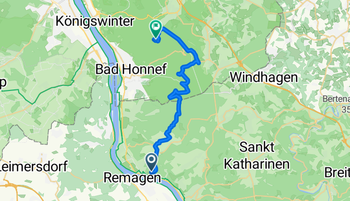 Route von Erpeler Ley Plateau, Erpel