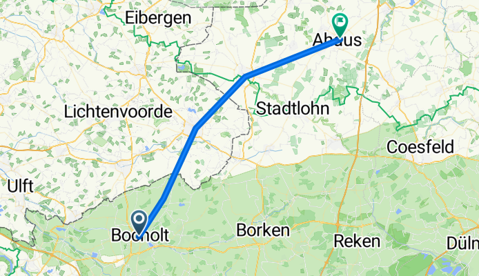 Von Bocholt nach Ahaus, mit dem Fietsenbus nach Borken und zurück nach Bocholt