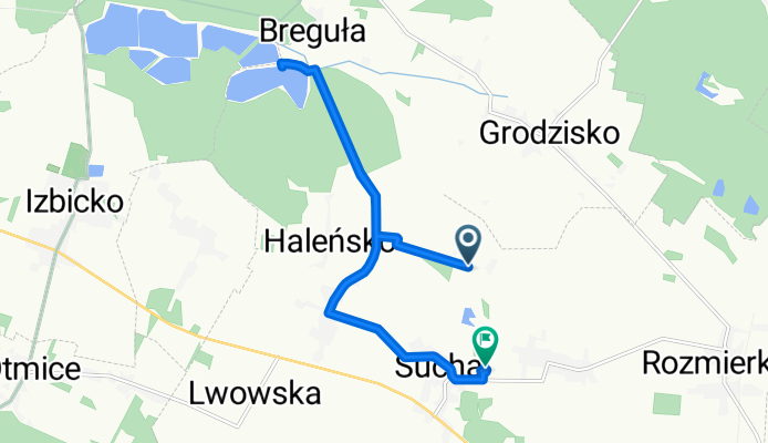 Wodna 4, Sucha do Ul. Różana 6, Sucha