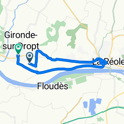 De 2 Fonfrede, Gironde-sur-Dropt à 5 Rue du Stade, Gironde-sur-Dropt