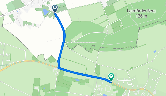 Haldemer Straße, Stemshorn nach Haldemer Straße 76–78, Stemwede