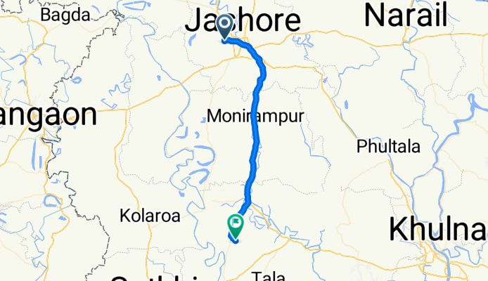 Cantonment Entrance, Jessore to Unnamed Road, Bhandarkhola