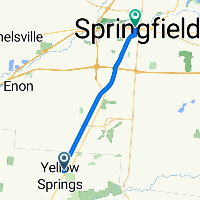 Fairfield Pike 175, Yellow Springs to West North Street 109, Springfield