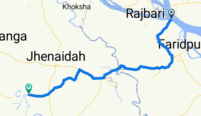 Dhaka - Faridpur Highway to Kaliganj - Kotchadpur Road