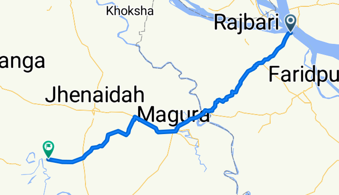 Dhaka - Faridpur Highway to Kaliganj - Kotchadpur Road
