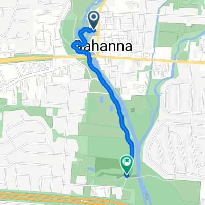 Route from 122 Mill St, Gahanna