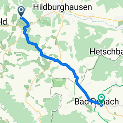 Pfersdorfer Gries 3–5, Hildburghausen nach Ludwig-Strecker-Straße 6a–8, Bad Rodach