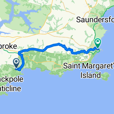 Route to Tenby from East Freshwater camp site