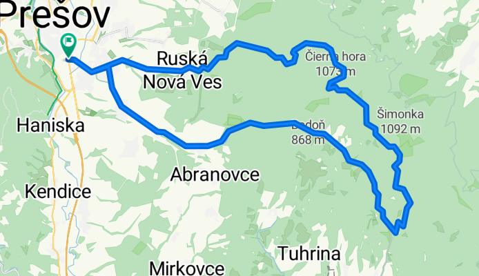 Prešov - Slánske Vrchy (hrebeňovka)