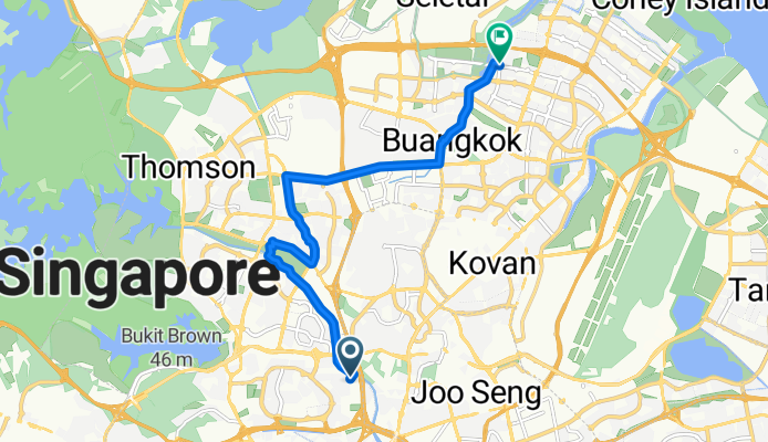 Route from 25 Lorong 8 Toa Payoh, Toa Payoh