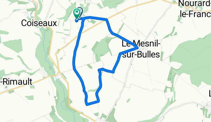 De Rue de Coiseaux 175, Le Plessier-sur-Bulles à Rue de Coiseaux 333, Le Plessier-sur-Bulles