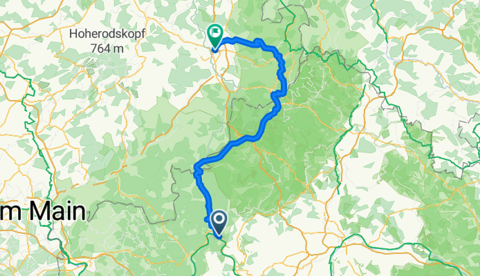 Gemünden - Sinntal - Gersfeld - Milsetalradweg - Fulda